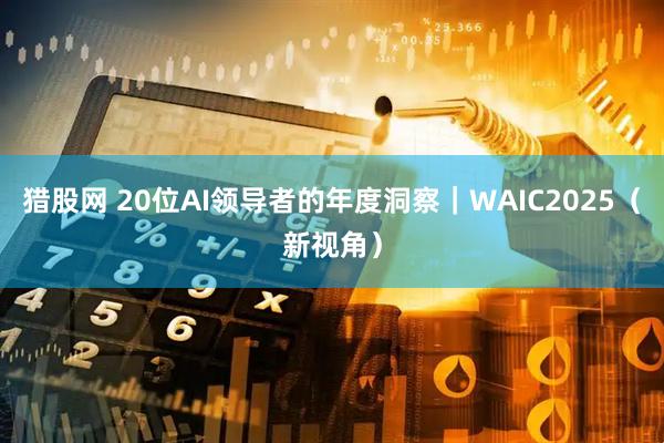 猎股网 20位AI领导者的年度洞察|WAIC2025(新视角)